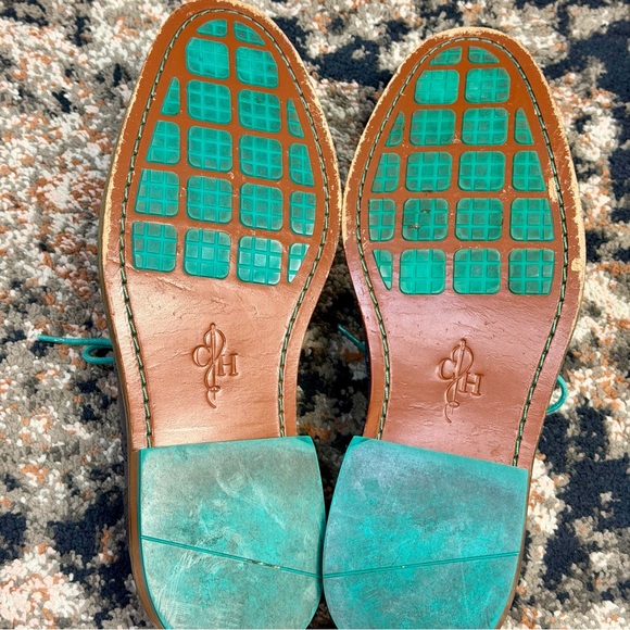 Cole Haan Navy Blue & Turquoise Leather Wingtip Oxford Dress Shoes Men’s Sz 10.5 - Picture 11 of 14